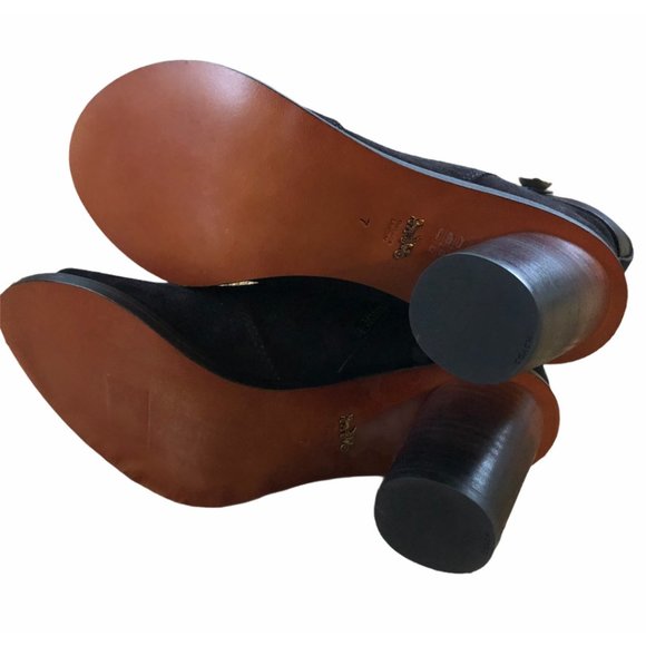 Coach Peep Toe Moto Boot in Black Suede NIB - Picture 14 of 16